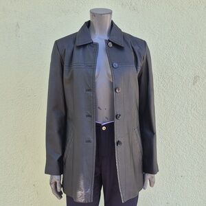 G III (NY) Ladies Black Genuine Leather Coat/Jacket